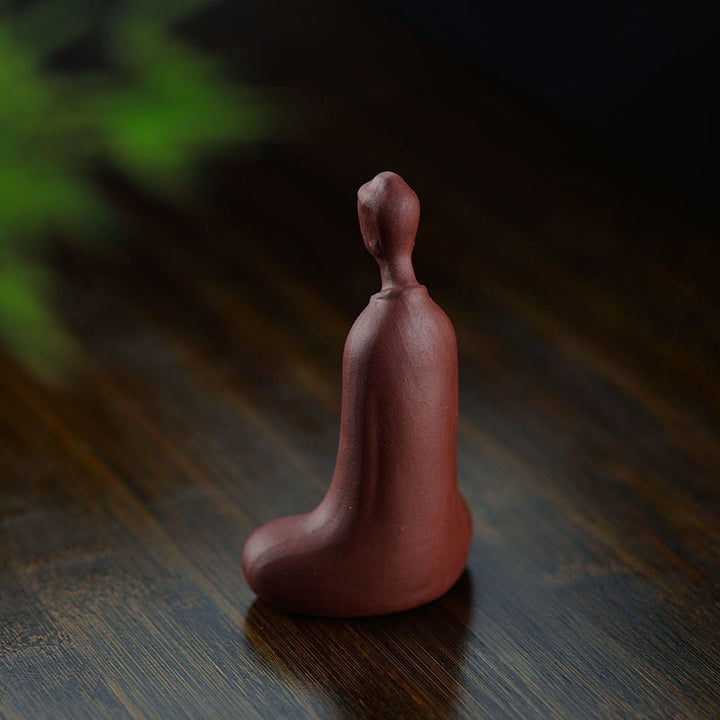 Buddha Stones Formless Buddha Purple Clay Serenity Home Desk Decoration 5.7*9.6 cm - image 5