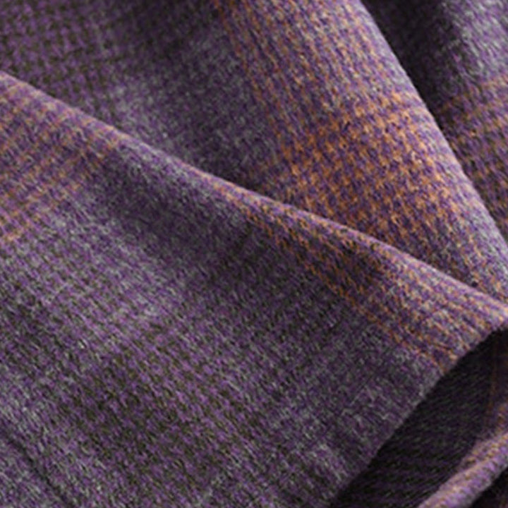 Buddha Stones Women's Winter Plaid Pattern Cotton Thermal 7-8 Length Skirt With Pockets - image 11