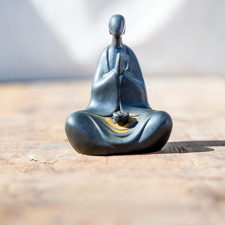 Buddha Stones Handmade Formless Buddha Iron Powder Rust Cast Resin Statue Decoration 11.5*9*6.5 cm - Buddha 11.5*9*6.5 cm - image 0