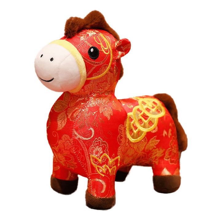 Buddha Stones Year of the Horse Copper Coins Plush Doll Home Decoration - image 12