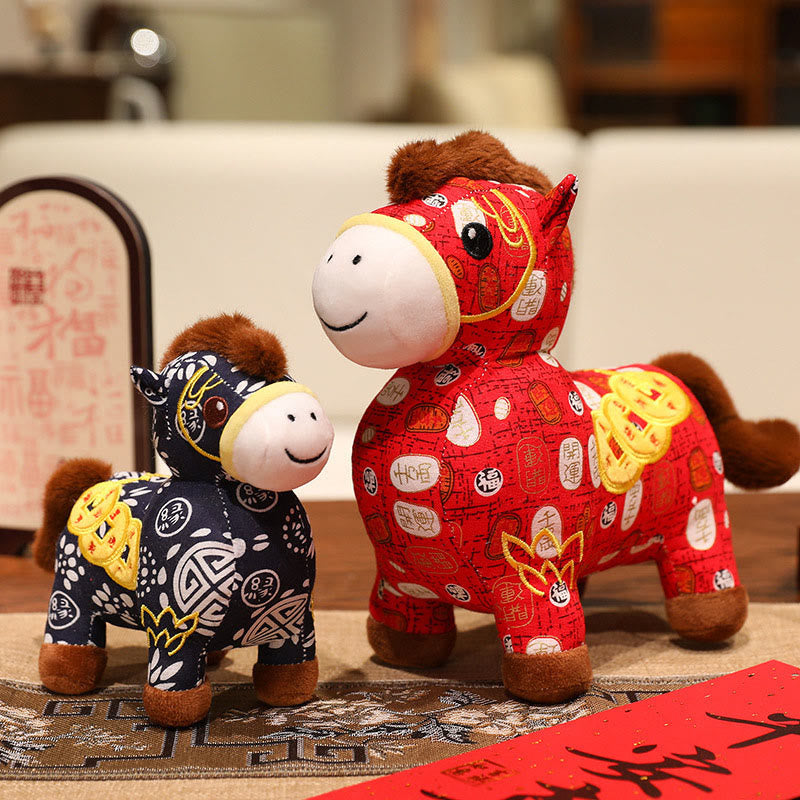 Buddha Stones Year of the Horse Copper Coins Plush Doll Home Decoration - image 16