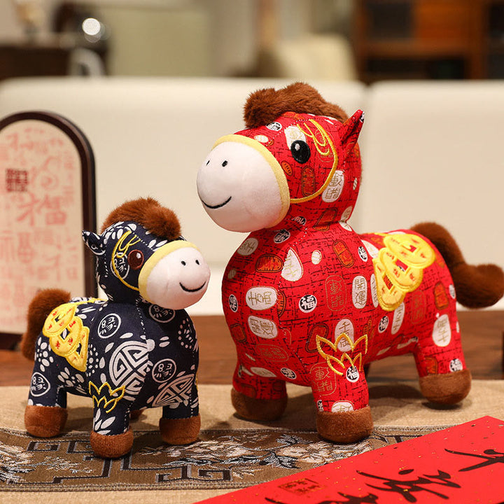 Buddha Stones Year of the Horse Copper Coins Plush Doll Home Decoration - image 16