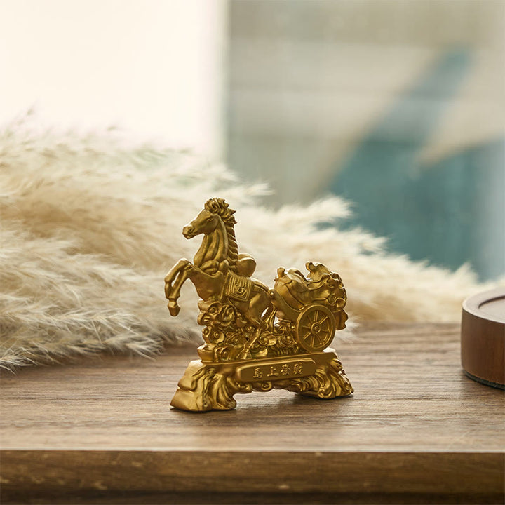 Buddha Stones "Get Rich Now" Year of the Horse Cabbage Ingot Home Decoration - image 2