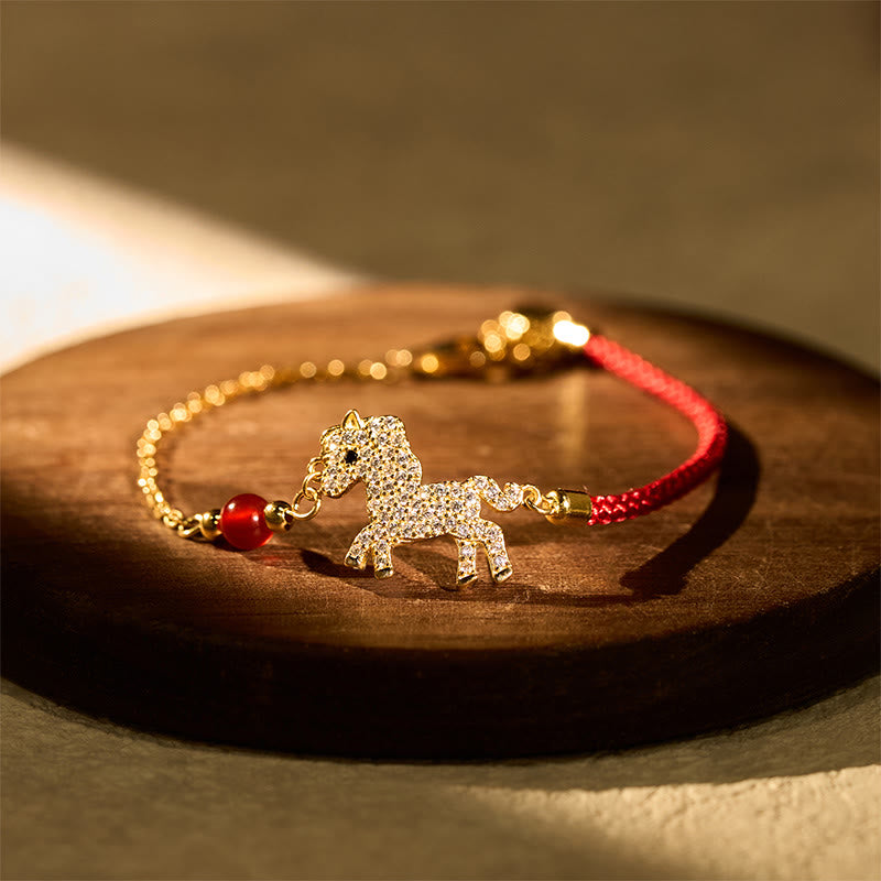 Buddha Stones "Hoping You Have a Joyful Year" Year of the Horse Bracelet Includes Gift Message Card - image 1