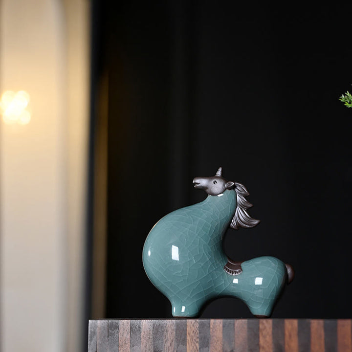 Buddha Stones Year Of The Horse Ceramics Freedom Desktop Home Decoration - image 14