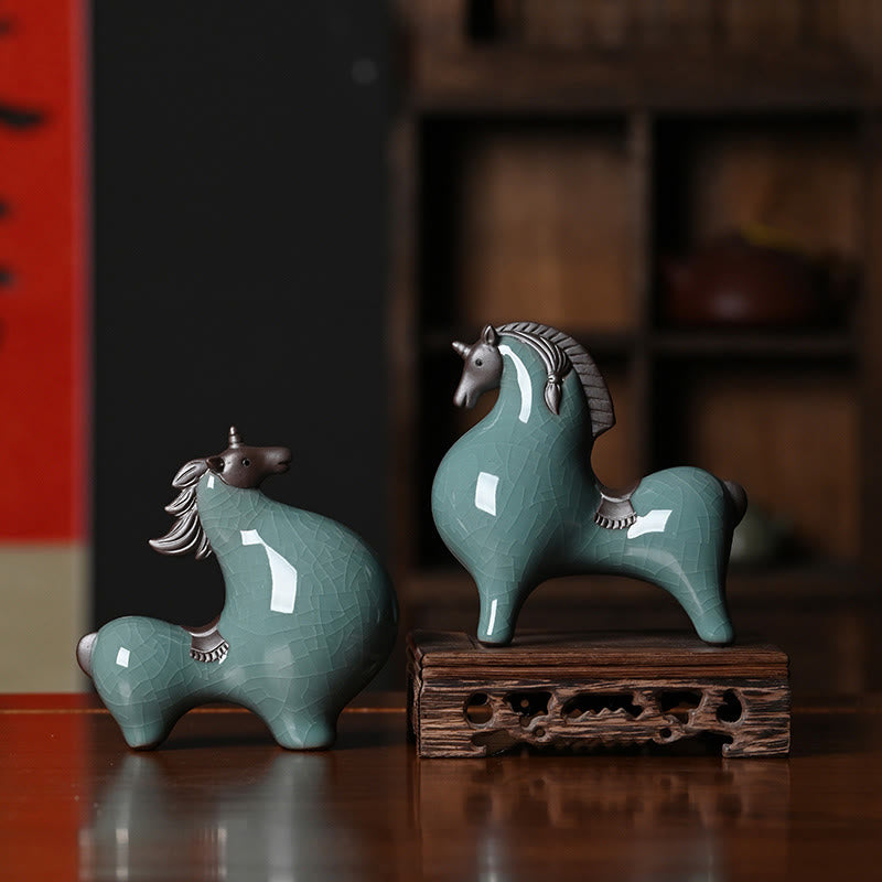 Buddha Stones Year Of The Horse Ceramics Freedom Desktop Home Decoration - image 21