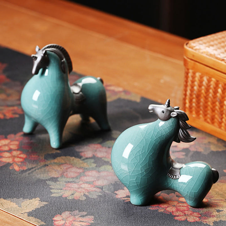 Buddha Stones Year Of The Horse Ceramics Freedom Desktop Home Decoration - image 16