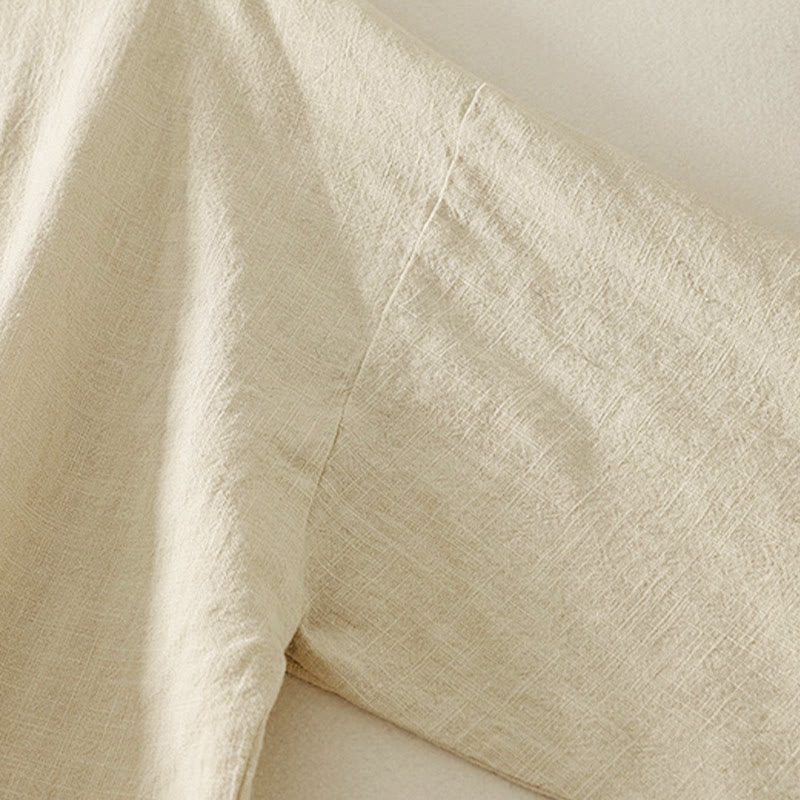 Buddha Stones Plain Chinese Frog-Button Long Sleeve Women's Cotton Zen Clothing Shirt - image 12