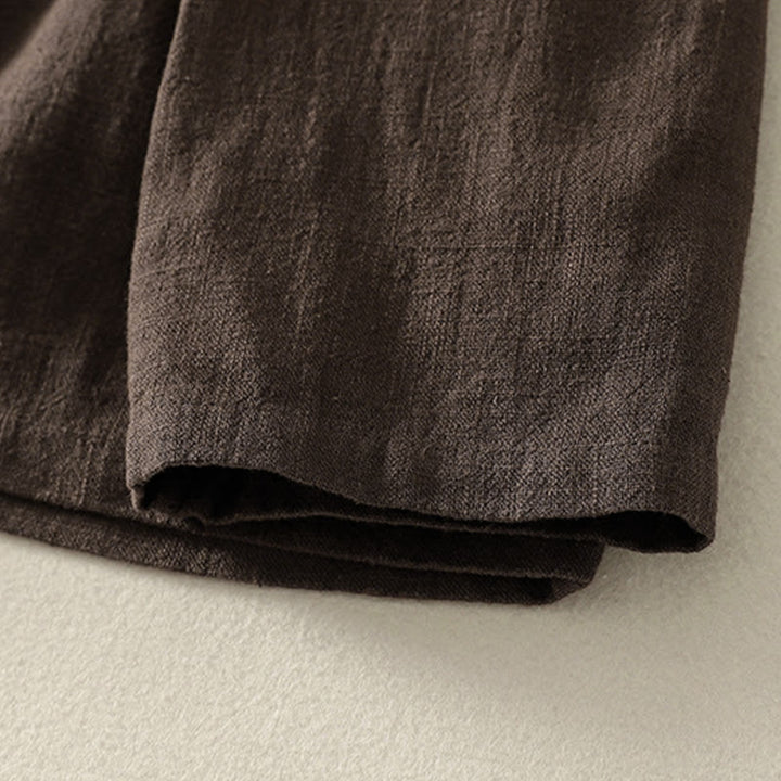 Buddha Stones Plain Chinese Frog-Button Long Sleeve Women's Cotton Linen Zen Clothing Shirt - image 4