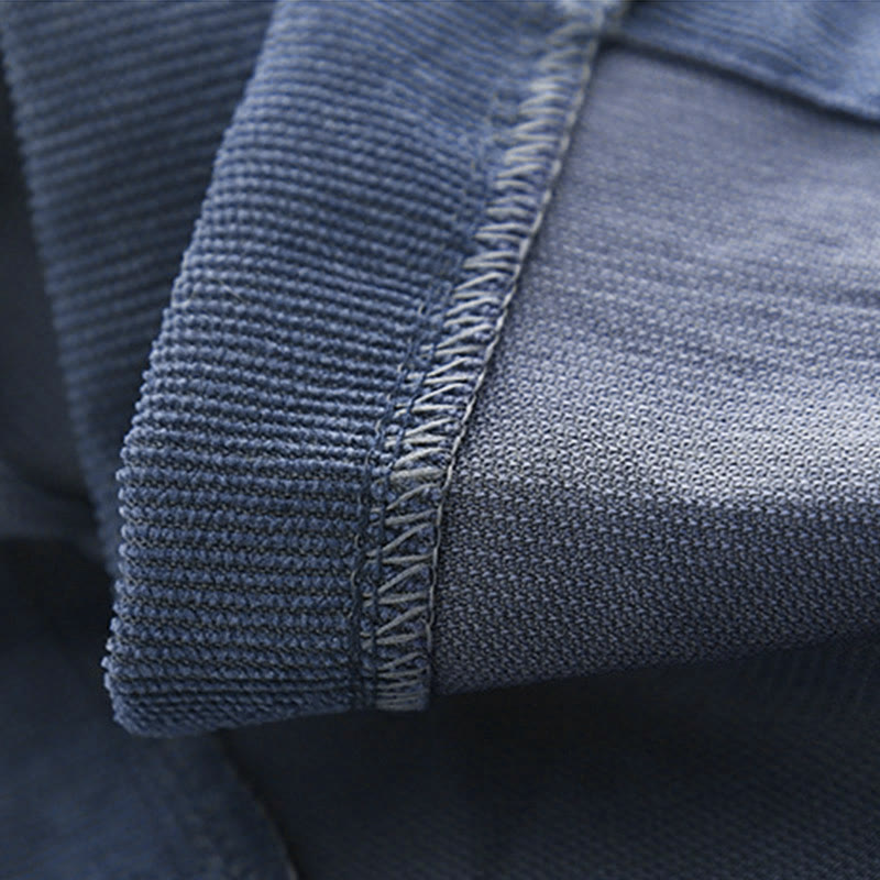 Buddha Stones Fall Plain Buttons Design Long Sleeve Corduroy Midi Dress With Pockets - image 10