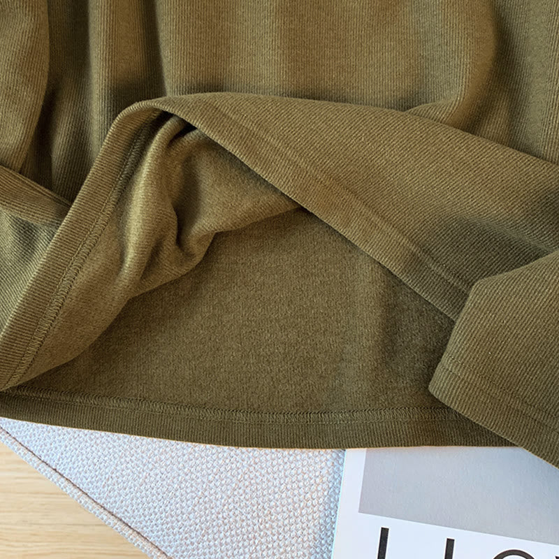 Buddha Stones Spring Solid Color Stand Collar Frog-button Design Women's Cotton Long Sleeve Shirt - image 22