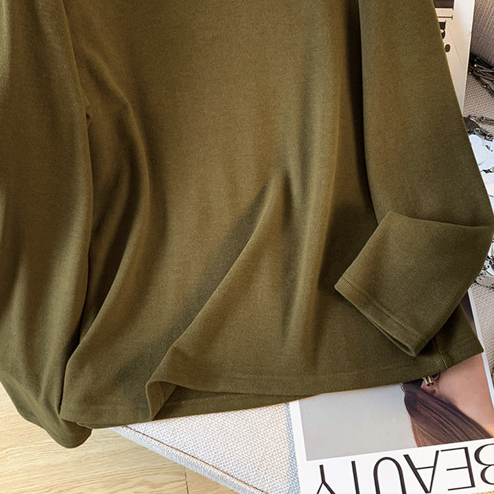 Buddha Stones Spring Solid Color Stand Collar Frog-button Design Women's Cotton Long Sleeve Shirt - image 20