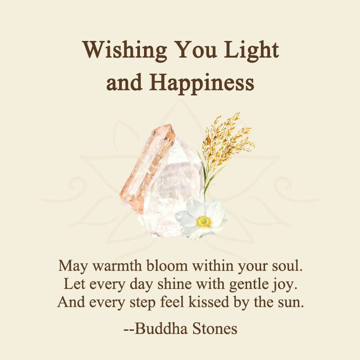 Buddha Stones "Wishing You Light and Happiness" Sun Stone Bracelet Includes Gift Message Card - image 2
