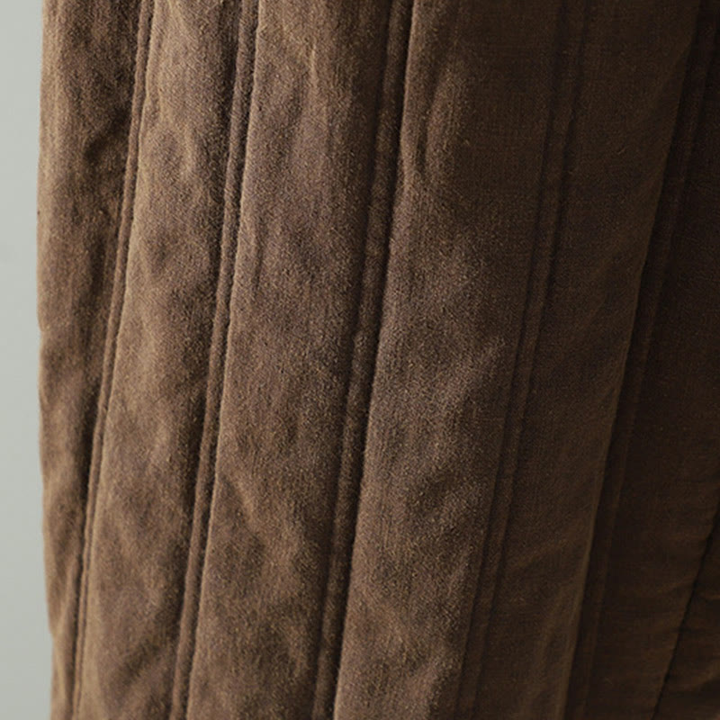 Buddha Stones Daily Plain Drawstring Design Women's Harem Elastic Waist Cotton Pants With Pockets - image 3