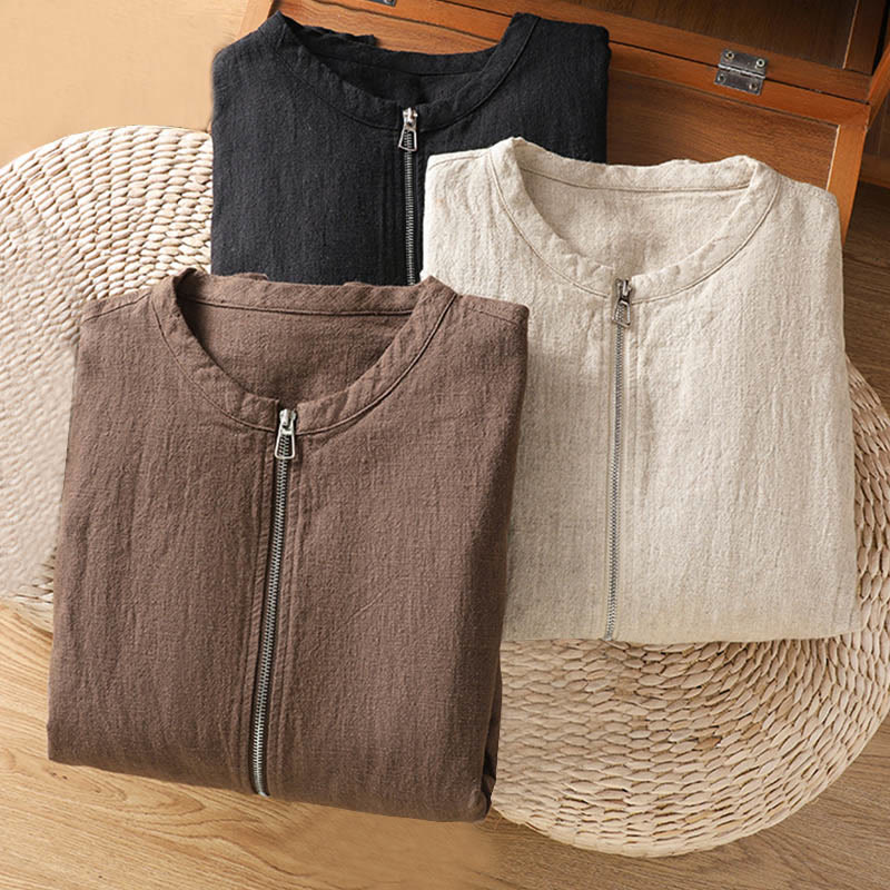 Buddha Stones Women's Cotton Zipper Design Double Layer Long Sleeve Jacket With Pockets - image 29