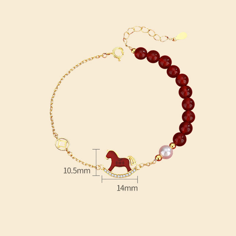 Buddha Stones 925 Sterling Silver Year Of The Horse Design Red Agate Confidence Earrings - image 9