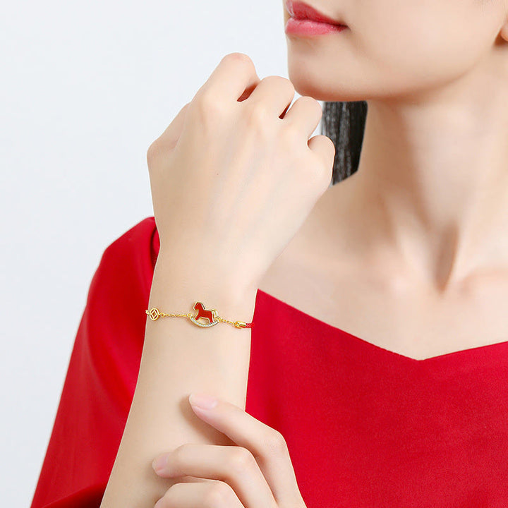 Buddha Stones 925 Sterling Silver Year Chinese Zodiac Of The Horse Red Agate Calm Necklace Pendant - image 16