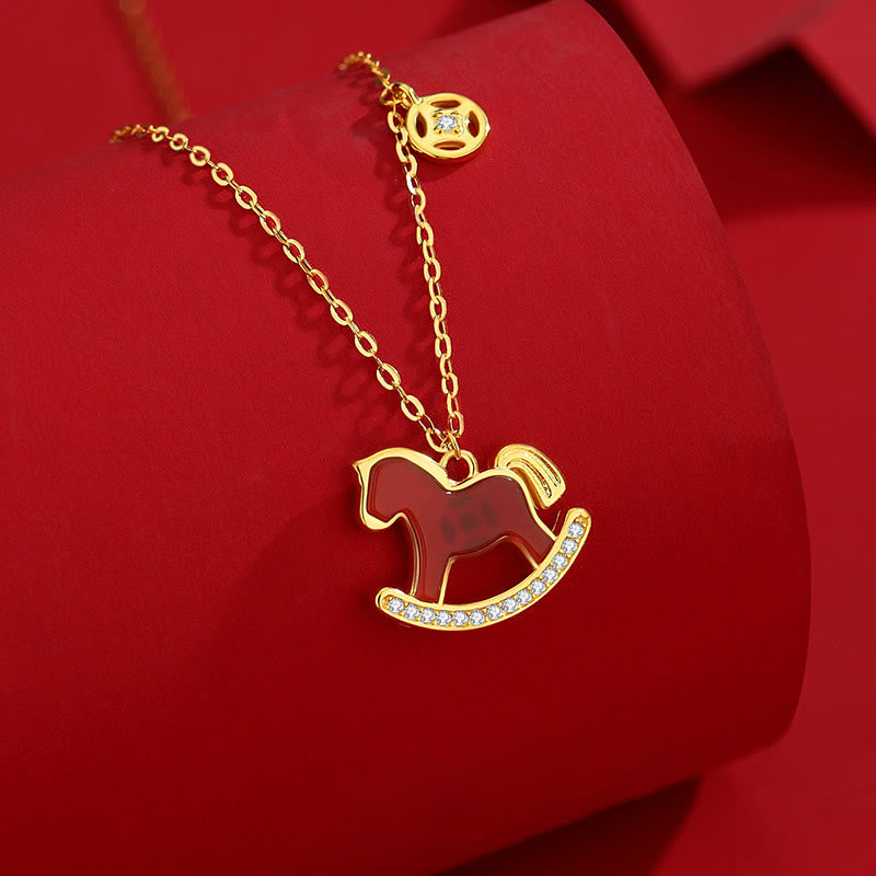 Buddha Stones 925 Sterling Silver Year Of The Horse Design Red Agate Confidence Earrings - image 18