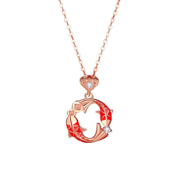 Buddha Stones 925 Sterling Silver Plated 18k Gold Koi Fish Symbol Design Protection Earrings - image 15