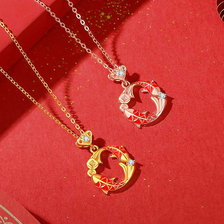 Buddha Stones 925 Sterling Silver Plated 18k Gold Koi Fish Symbol Design Protection Earrings - image 17