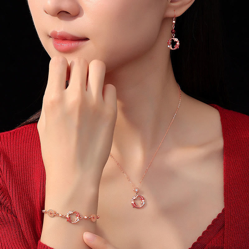 Buddha Stones 925 Sterling Silver Plated 18k Gold Koi Fish Cinnabar Red String Connection Bracelet - image 19