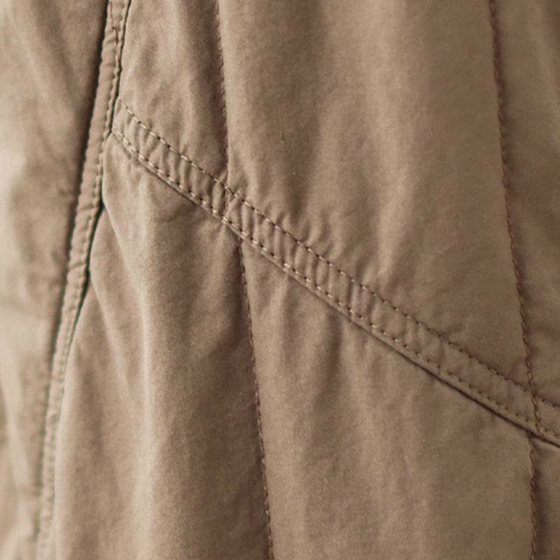 Buddha Stones Winter Plain High Waist Cotton Women's Harem Thermal Elastic Waist Pants With Pockets - image 17