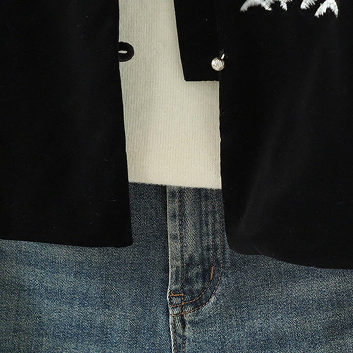 Buddha Stones White Flower Embroidery Pattern Women's Sleeveless Vest Waistcoat - image 13