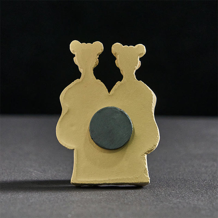 Buddha Stones FU Dogs Twins Buddha Square Ding Design Refrigerator Fridge Magnet Home Decoration - image 9