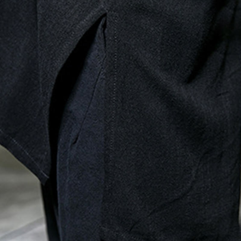 Buddha Stones Dragon Phoenix Open Front Long Sleeve Jacket Men's Cotton Kimono - image 8