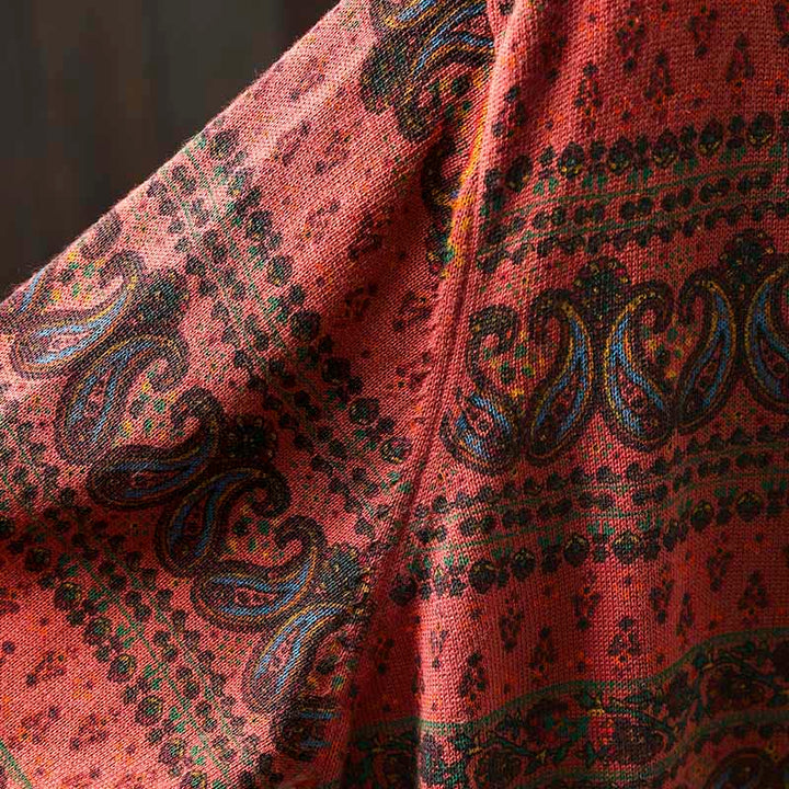 Buddha Stones Fall Plant Floral Pattern Crew Neck Long Sleeve Women's Cotton Sweater With Pocket - image 9