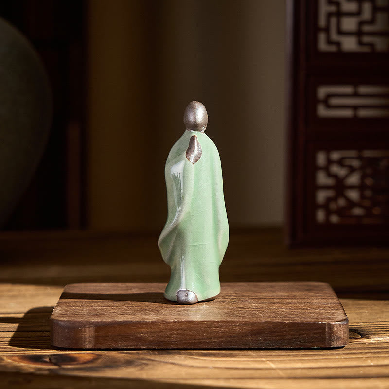 Buddha Stones Meditation Monk Ceramic Statue Serenity Home Decoration - image 44