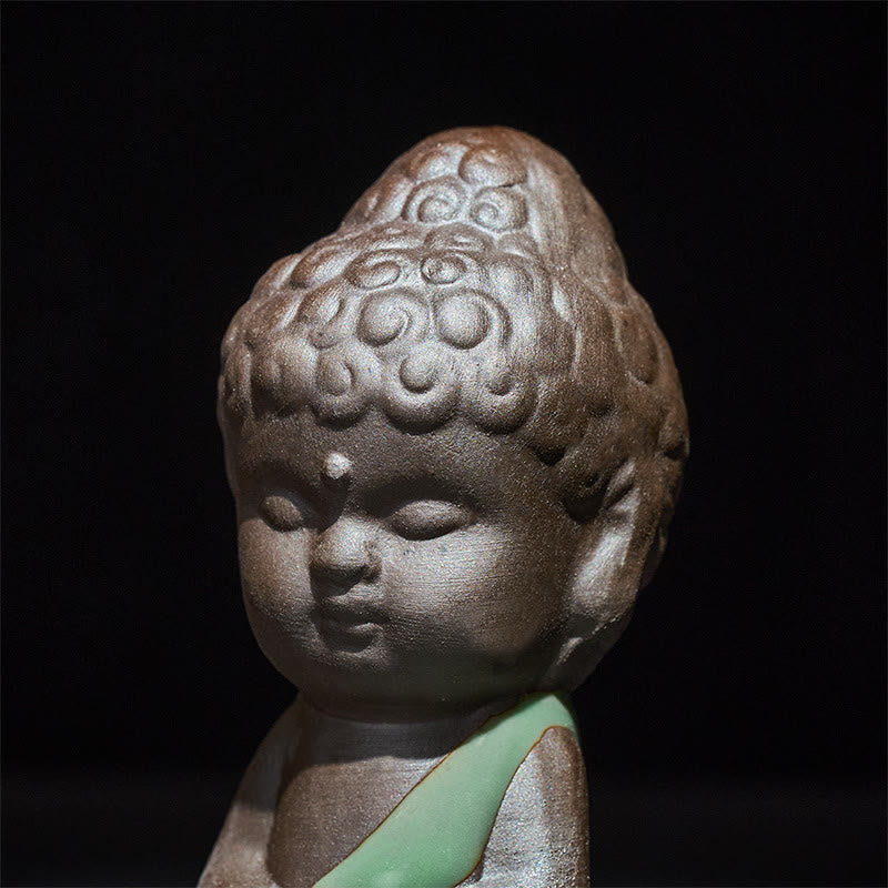 Buddha Stones Prayer Meditation Resting Monk Ceramic Statue Serenity Home Decoration - image 31
