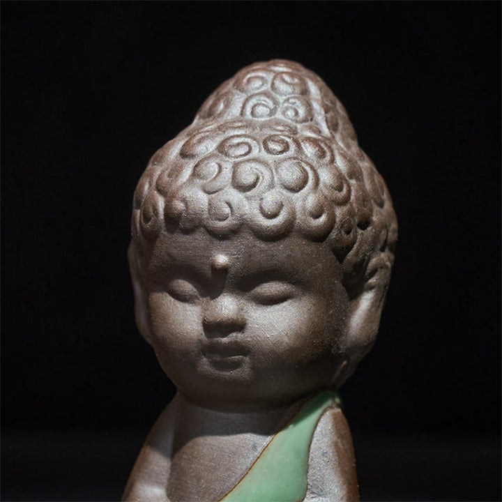 Buddha Stones Prayer Meditation Resting Monk Ceramic Statue Serenity Home Decoration - image 30