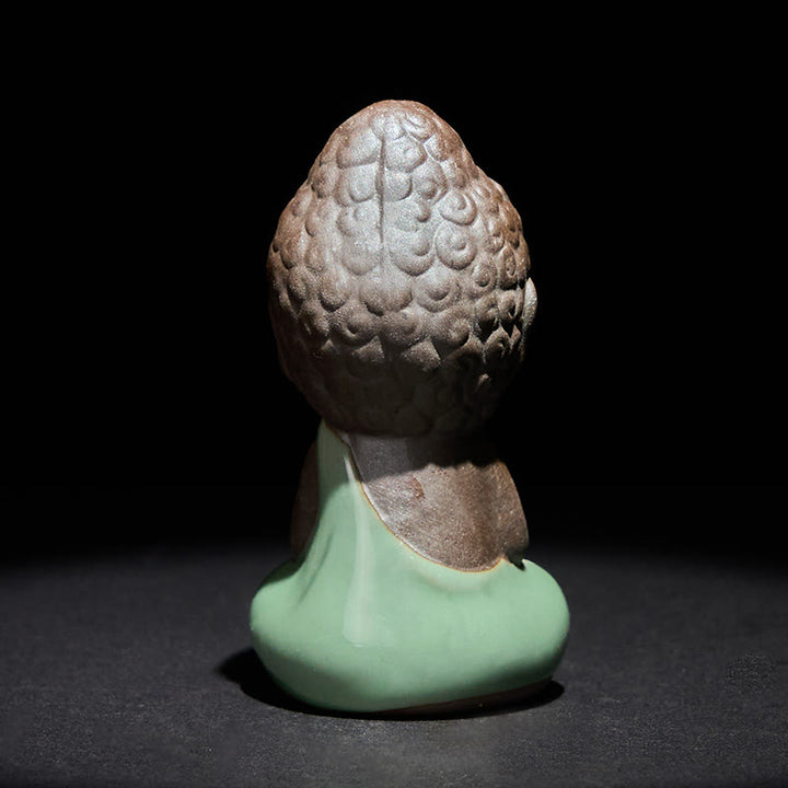 Buddha Stones Prayer Meditation Resting Monk Ceramic Statue Serenity Home Decoration - image 21