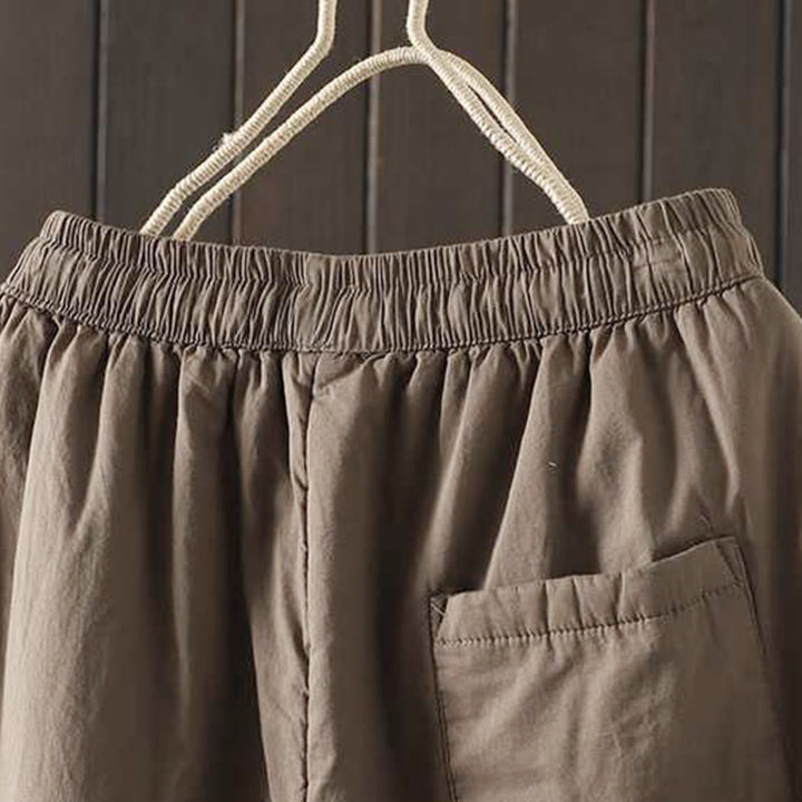 Buddha Stones Women's Winter Drawstring Fleece-Lined Thermal Harem Pants With Pockets - image 4