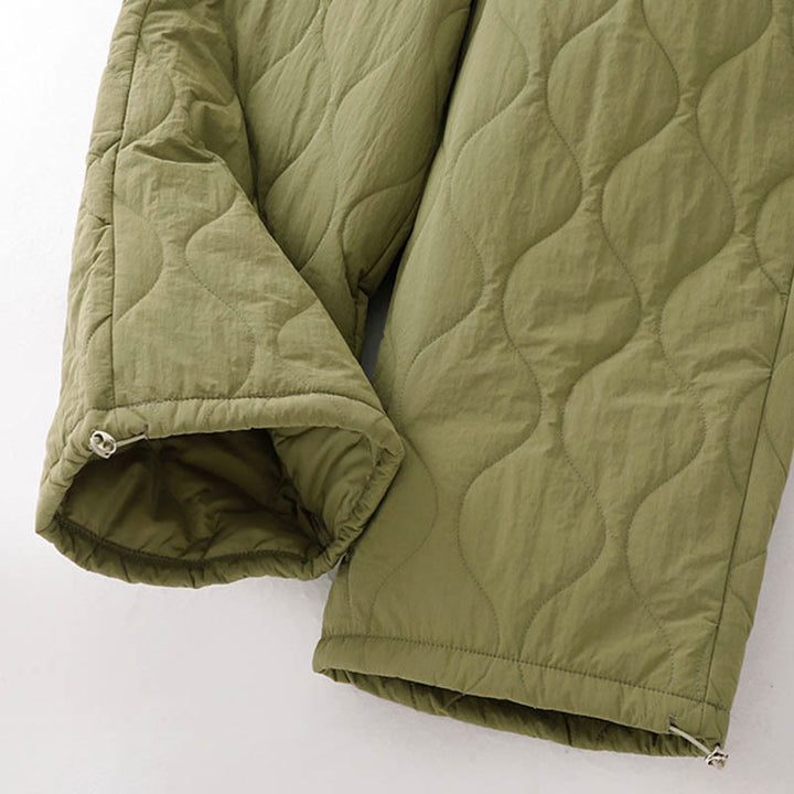 Buddha Stones Women's Plain Elastic Cuff Design Drawstring Thermal Thickened Pants With Pockets - image 18