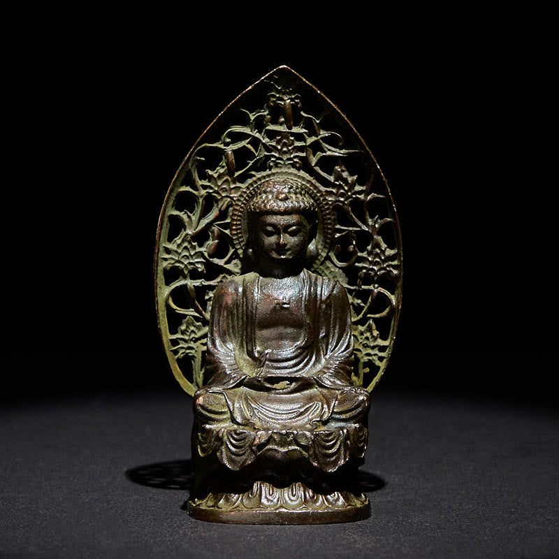 Buddha Stones Tathagata Buddha Alloy Statue Zen Home Decoration 9*4.5 cm - Buddha 9*4.5 cm - image 0
