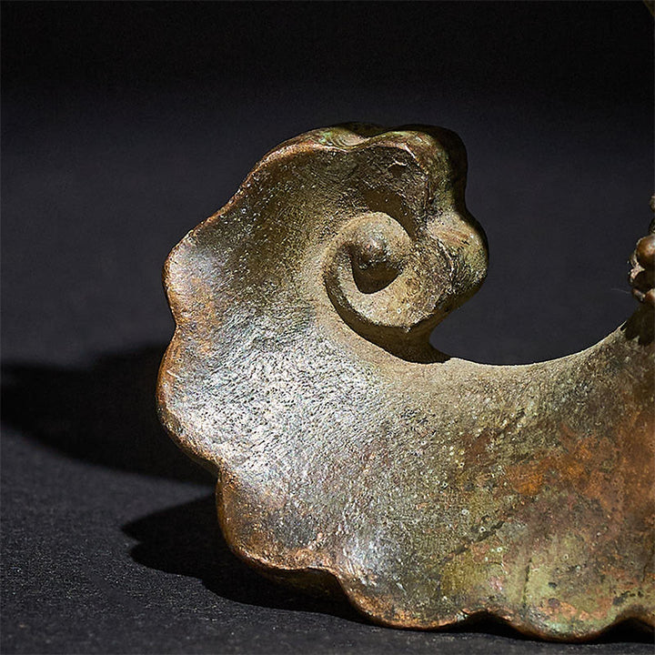 Buddha Stones Classic Buddha's Hand Lotus Alloy Home Decoration 4.7*2.9*8.4 cm - image 6