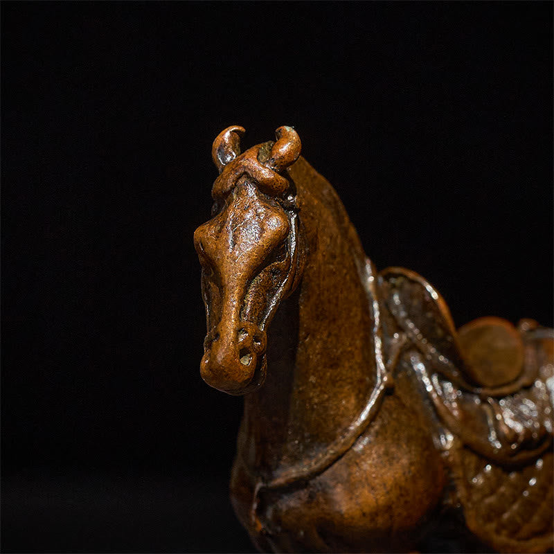 Buddha Stones Ancient Year of the Horse Alloy Home Decoration 7.5*2.6*7 cm - image 6