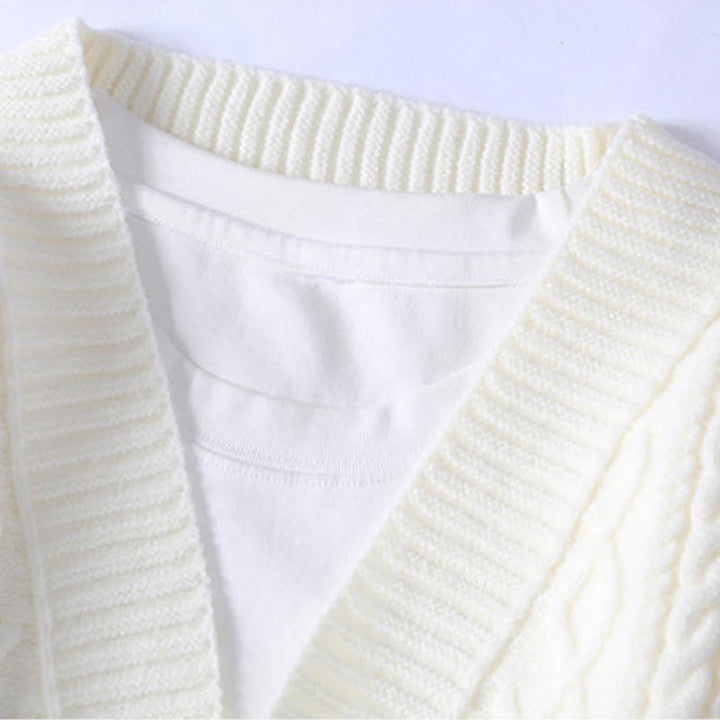 Buddha Stones Jacquard Ethnic Long Sleeve Men's Knitted Sweater With Pockets - image 2