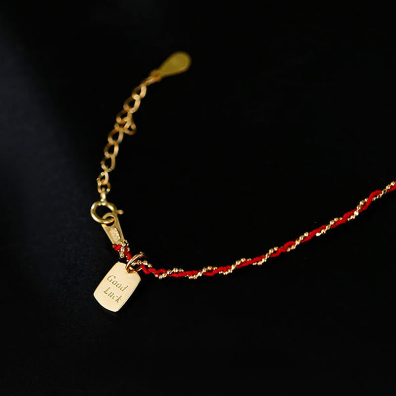 Buddha Stones 925 Sterling Silver Red String Good Luck Bracelet  - image 3