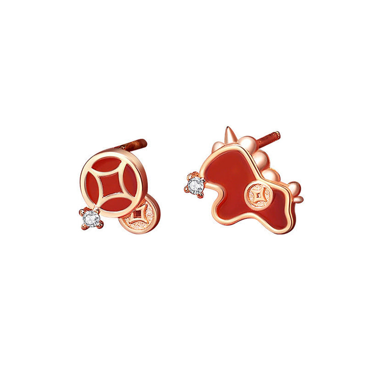 Buddha Stones 925 Sterling Silver Year Of The Horse Coin Charm Red Agate Blessing Necklace Pendant - image 17