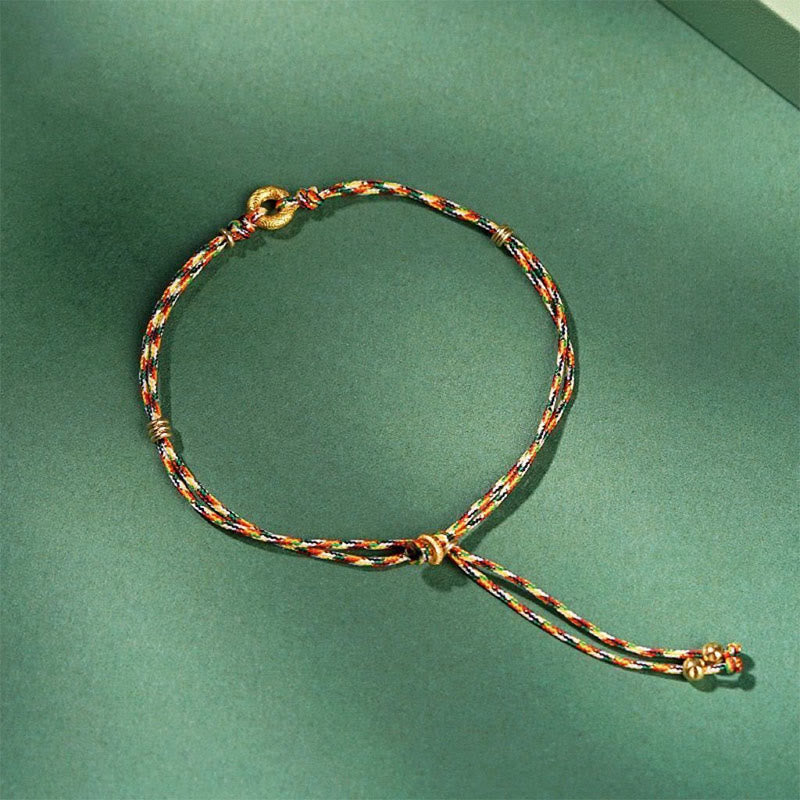 Buddha Stones Handmade Peace Buckle Multicolored Child Adult Fortune Bracelet - Child(Wrist Circumference 5-13 cm) - image 1