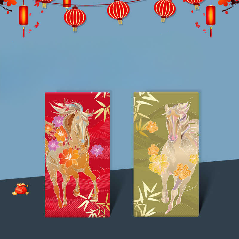 Buddha Stones 6pcs Multi-Color Chinese Red Envelope Get Rich Year Of The Horse 2026 New Year - image 18