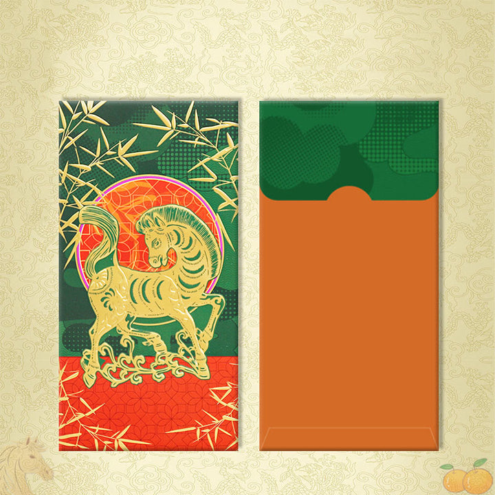Buddha Stones 6pcs Multi-Color Chinese Red Envelope Get Rich Year Of The Horse 2026 New Year - 6Pcs Auspicious - image 11