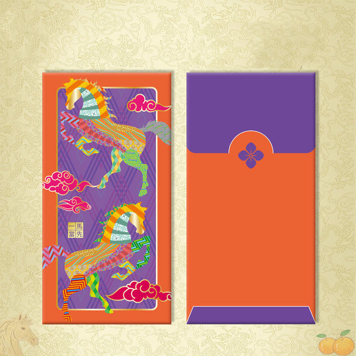 Buddha Stones 6pcs Multi-Color Chinese Red Envelope Get Rich Year Of The Horse 2026 New Year - 6Pcs Be the first to lead - image 19