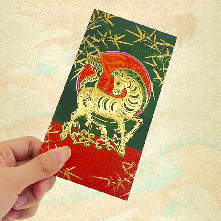 Buddha Stones 6pcs Multi-Color Chinese Red Envelope Get Rich Year Of The Horse 2026 New Year - image 13