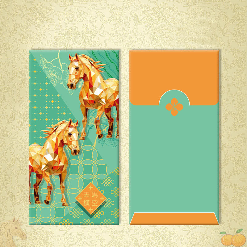 Buddha Stones 6pcs Multi-Color Chinese Red Envelope Get Rich Year Of The Horse 2026 New Year - 6Pcs Bold and soaring imagination - image 16