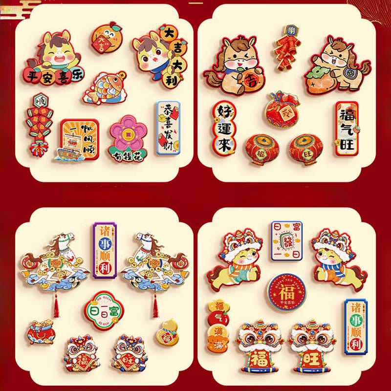 Buddha Stones Year of the Horse Refrigerator Fridge Full Magnet Back Blessings Decoration - image 7