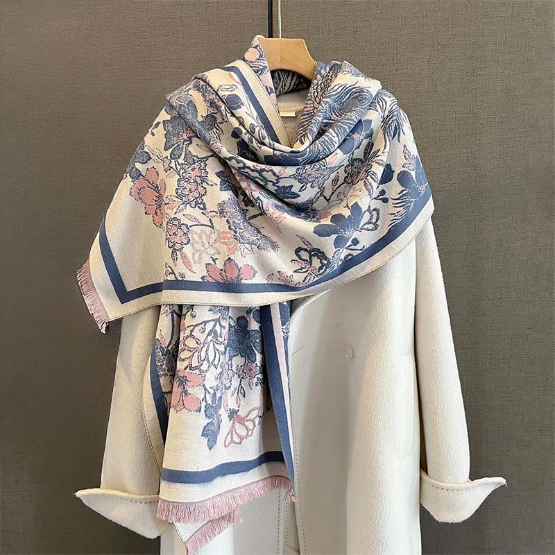 Buddha Stones Fall Phoenix Flowers Pattern Soft Scarf Shawl - image 9